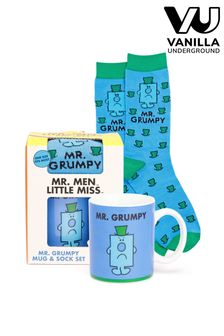 Vanilla Underground Blue Mr Grumpy Pusheen Green Mug And Sock Set (N38146) | €22
