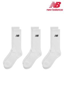 New Balance White Everyday Crew Socks (N38426) | 64 QAR