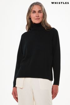 Whistles Cashmere Roll Neck Black Jumper (N38496) | AED1,104
