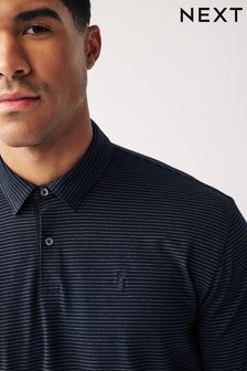 Navy Stripe Polo Shirt (N38517) | OMR7