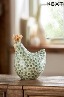 Green And White Chicken Ornament Chicken (N38558) | BGN31