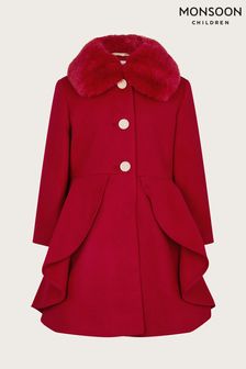 Красное нарядное пальто с юбкой Monsoon (N38583) | €82 - €94