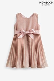 Monsoon Pink Baby Gilded Roses Pleated Dress (N38602) | €63 - €71