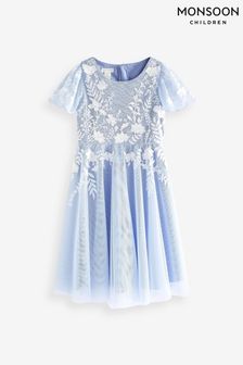 Monsoon Emmy Embroidered Tulle Party Dress (N38607) | €76 - €91