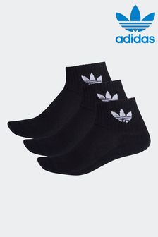 أسود - Adidas Originals Mid-cut Ankle Socks - 3 أزواج (N38671) | 6 ر.ع