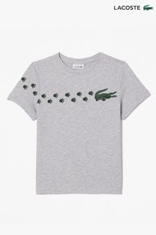 Grau - Lacoste Children Croc Back Graphic T-shirt (N38688) | 55 € - 62 €