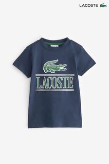 ブルー クローム - Lacoste Childrens Large Croc Graphic Logo T-shirt (N38692) | ￥6,170 - ￥7,050