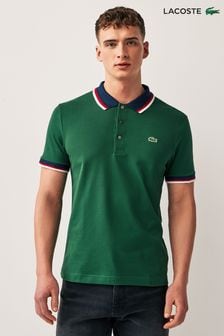 أخضر - Lacoste Contrast Collar Polo Shirt (N38723) | 520 ر.ق