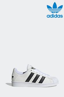 أبيض - حذاء رياضي أسود Superstar من adidas Originals (N38884) | د.ك 39