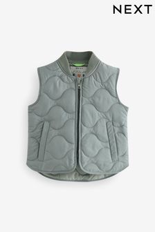 Sage Green Quilted Gilet (3mths-10yrs) (N39034) | ￥3,120 - ￥3,820
