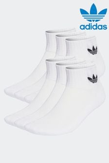 أبيض - حزمة من 6 جوارب كاحل من adidas Originals  (N39098) | 128 ر.س