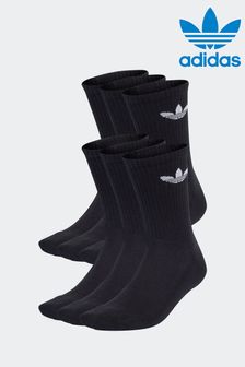 adidas Black TRE CRW Socks 6 Pairs (N39105) | SGD 39