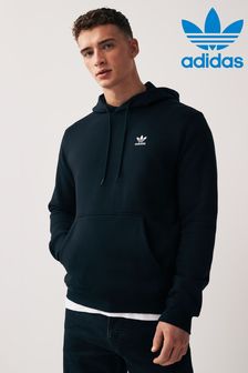 Black - Adidas Originals Trefoil Essentials Hoodie (N39131) | kr920