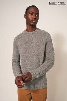 White Stuff siv pulover z okroglim ovratnikom Arundel (N39140) | €43