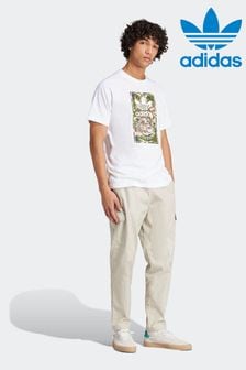 Weiß - Adidas Originals Camo Tongue T-shirt (N39161) | 47 €