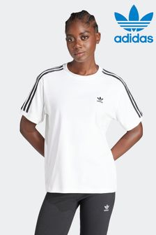 أبيض - تي شيرت 3 أشرطة من adidas  (N39195) | 155 د.إ