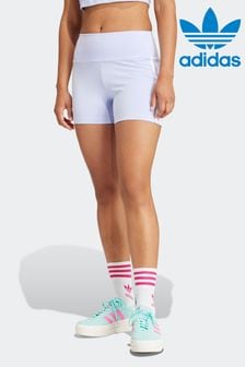 adidas Originals Purple 3-Stripes 1/4 Cotton Shorts