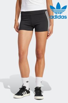 adidas Originals 3-Stripes 1/4 Black Cotton Shorts