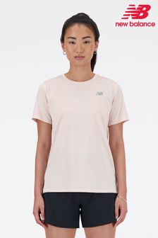 New Balance Pink Womens Short Sleeve T-Shirt (N39358) | kr389