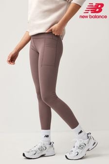 New Balance Brown Sleek 27 Inch High Rise Leggings (N39363) | €85