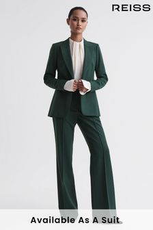 Reiss Bottle Green Jade Petite Tailored Fit Single Breasted Suit Blazer (N39440) | OMR201