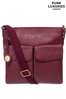 Czerwony - Skórzana torebka na ramię Pure Luxuries London Soames  (N39493) | 310 zł