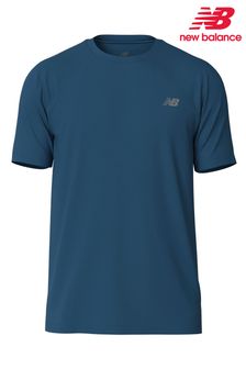 Синий - Мужская футболка для бега New Balance (N39565) | €40