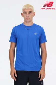 Navy - New Balance Mens Run T-shirt (N39566) | kr550