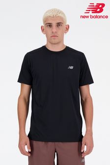 New Balance Black Mens Run T-Shirt (N39567) | kr389