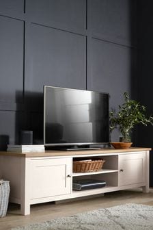 Cream Malvern Oak Effect Up to 80 inch TV Unit (N39671) | €460
