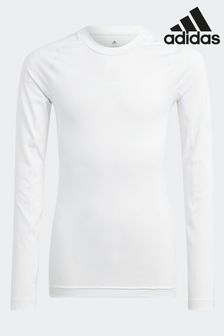 adidas White Techfit Aeroready Long Sleeve Top (N39772) | 128 SAR