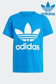 Blau - adidas Originals T-Shirt mit Dreiblatt-Logo (N39825) | 23 €
