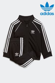 Boys black adidas tracksuit store