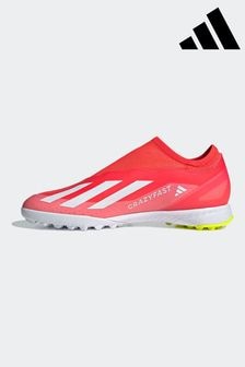 adidas Red/White X Crazyfast League Laceless Turf Adult Football Boots (N39864) | $146