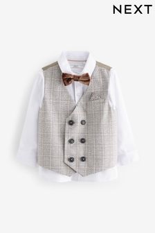 Grey Check Waistcoat Set (3mths-7yrs) (N39891) | NT$1,420 - NT$1,600
