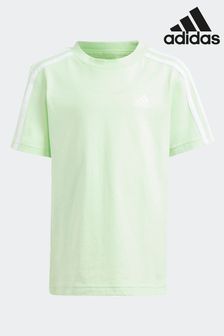 adidas Lemon Green Sportswear Essentials 3-Stripes Cotton T-Shirt (N39949) | SGD 23