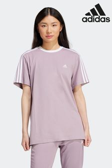 Violett - Adidas Sportswear Basic-T-Shirt mit 3 Streifen (N40001) | 36 €