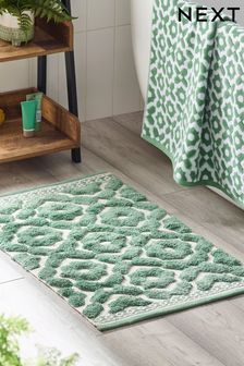 Green Geo Tile Bath Mat (N40003) | kr260