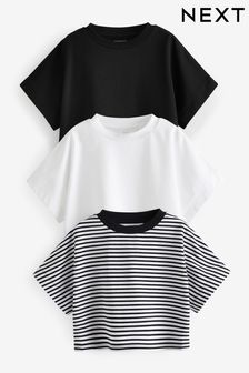 黑白 - 3 Pack Boxy T-shirts (3-16歲) (N40065) | NT$530 - NT$800