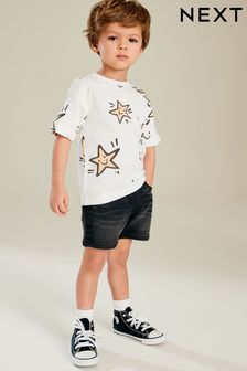 White Star All-Over Print Short Sleeve T-Shirt (3mths-7yrs) (N40071) | €6 - €9