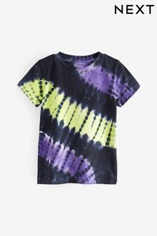 Purple - Tie Dye Short Sleeve T-shirt (3mths-7yrs) (N40074) | kr130 - kr160