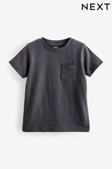 Charcoal Grey Short Sleeve Plain T-Shirt (3mths-7yrs) (N40162) | OMR1 - OMR2