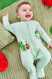 Хлопковая пижама для малышей Jojo Maman The Very Hungry Caterpillar с аппликацией (N40356) | €39