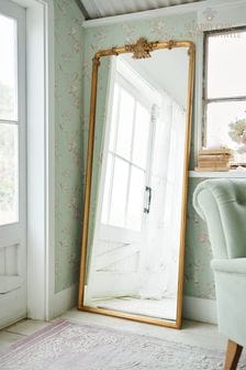 Shabby Chic Gold Giselle Leaning Mirror (N40391) | €382