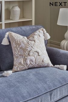 Embroidered Floral Feather Filled Cushion (N40494) | 225 zł
