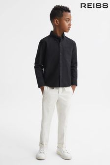 Черный - Приталенная оксфордская рубашка на пуговицах Reiss Greenwich (N40582) | €43