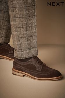 Brown Suede Sanders for Next Longwing Brogue Shoes (N40604) | 1,237 QAR