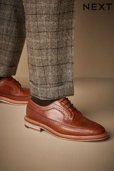 Tan/Brown Leather Sanders for Next Longwing Brogue Shoes (N40605) | 1,287 QAR