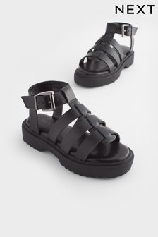 Black Chunky Gladiator Sandals (N40642) | €14 - €18