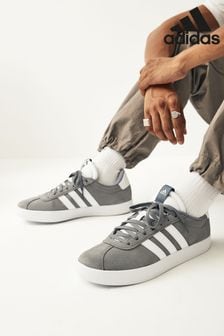 adidas Grey/White VL Court 3.0 Trainers (N40707) | SGD 116